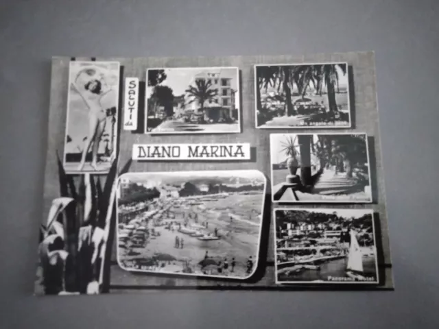 Cartolina DIANO MARINA-panorami vari- anni '60-animata