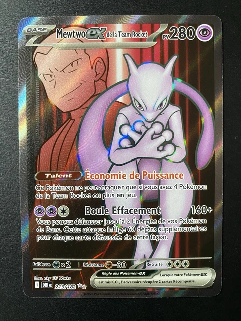 MewTwo EX de la Team Rocket SR #213 FR Pokémon RD Canton Vaud