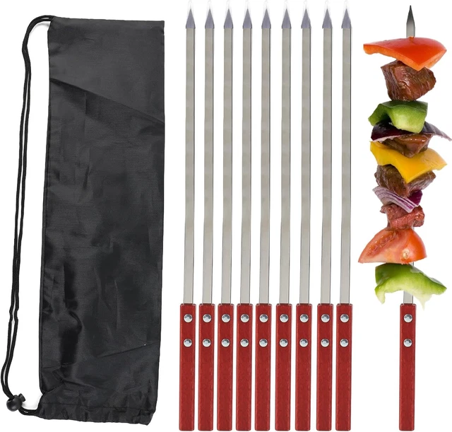 Schaschlikspieße Edelstahl 60 Cm Lang 6 Adana Kebab Grillspieße