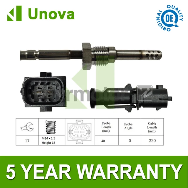 EXHAUST GAS TEMPERATURE Sensor Unova Fits Vauxhall Vectra Zafira Astra