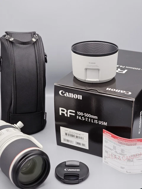 Objectif Canon RF 100-500mm F/4.5-7.1L IS USM - Comme Neuf, Reconditionné, Très Bon état