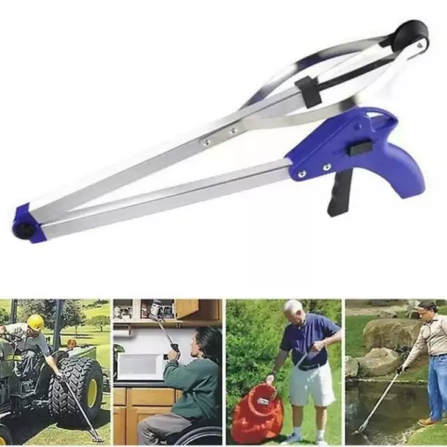 1PCS Folding Household Garbage Picker Trash Grabber Waste Leaves Pick Up C*MG