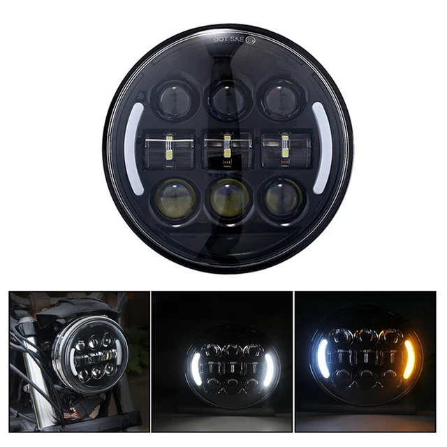 45W 5.75 Pollici Faro per Moto LED Lampada un Testa Tonda Proiettore un Fas Q1I8