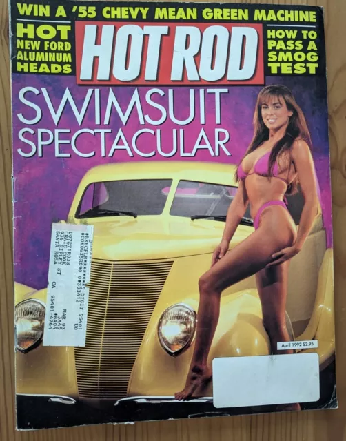 Hot Rod Magazine Apr 1992 Swimsuit Spectacular  New Ford Aluminum Heads Crates