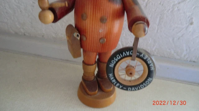 Achtung Sammler selten! Harley Davidson Räuchermännchen Deko o.ä. angeräuchert! 3
