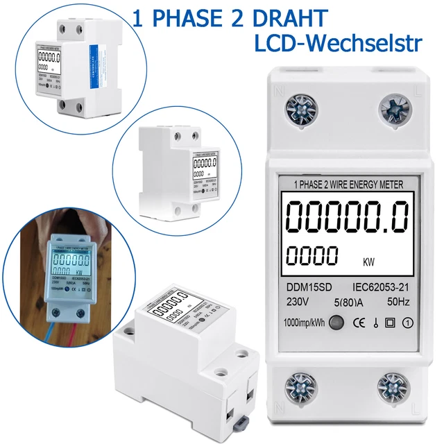 Rulli Contatore CA Contatore Di Corrente MID M21 CALIBRATO 45A Con S0 - Foto 3
