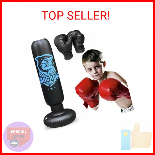 Punching Bag for Kids, Punching Bag with Gloves, Inflatable Kids Punching Bag wi