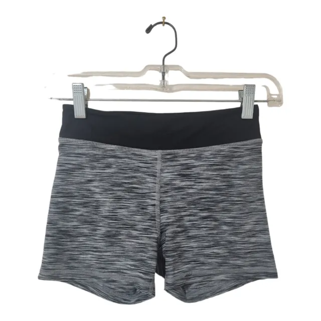 Girls H&M Sport Black/Grey Elastic Stretchy Workout Dance Shorts Size 8/10