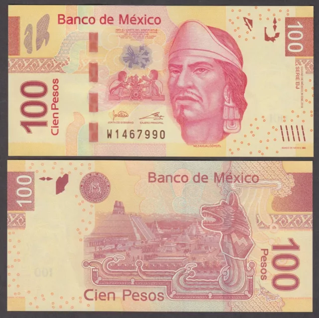 MEXICO  P.124r  100 PESOS 30.1.2019  UNCIRCULATED  LOW SHIPPING  WE COMBINE