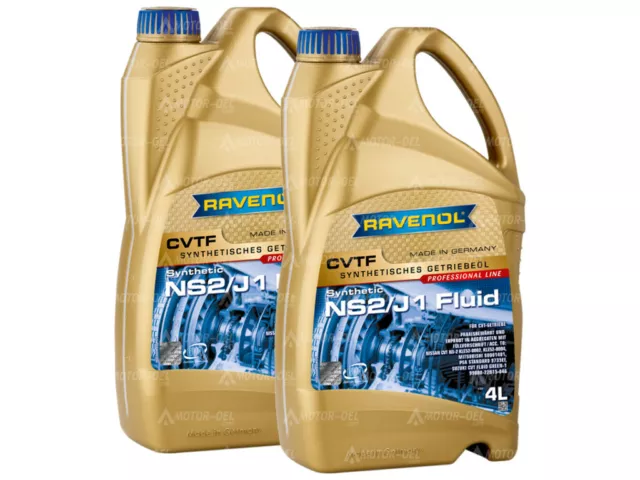 8 (2x4) Liter RAVENOL CVTF NS2/J1 Fluid Automatikgetriebeöl Made in Germany