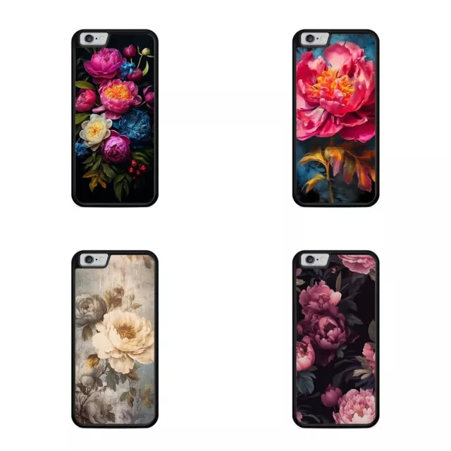 Deluxe Tough Cover blooming peony flower Crystal For iPhone 11 12 13 14