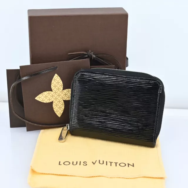 Authentic Louis Vuitton Zippy Coin Purse Wallet Damier Ebene Brown N63070  MIF