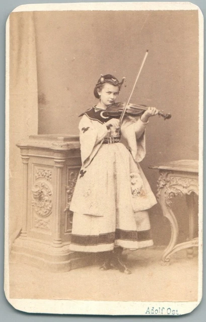 CDV Photo Ancienne - Portrait Femme Mode Vers 1890 - Adèle Vienne - Tirage Original Allemagne