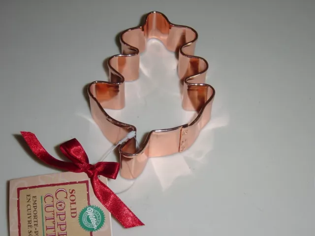 Wilton Solid Copper Oak Leaf Shaped Cookie/Dough 5.5” Cutter NWT