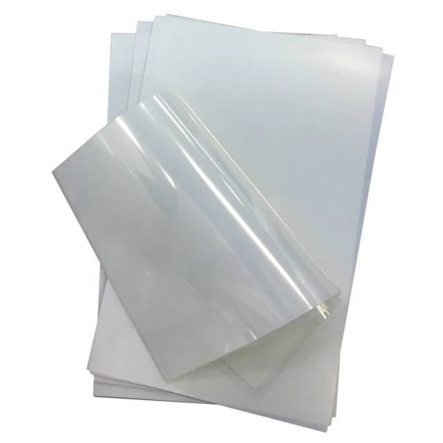 8.5" x 11" Waterproof Inkjet Milky Transparency Film - 50 Sheets 125micron