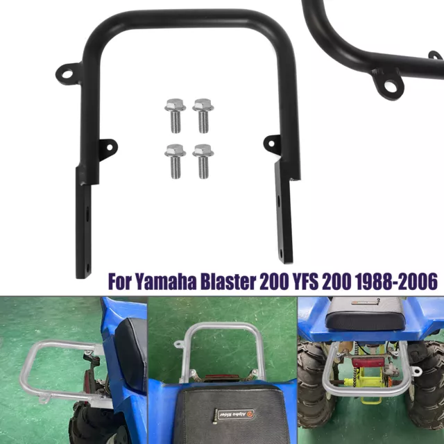 Black ATV Rear Grab Bar Bracket Bumper Kit For Yamaha Blaster YFS 200 1988-2006