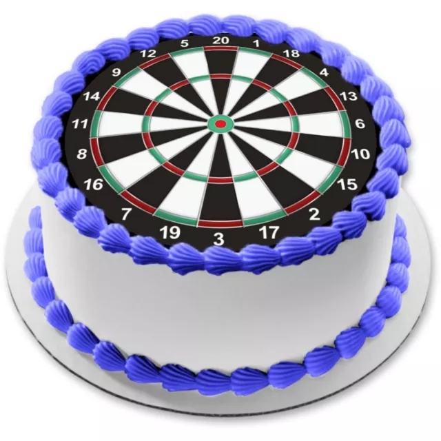 Dartscheibe essbar Tortenbild Muffin Party Deko Geburtstag neu Geschenk Aufleger