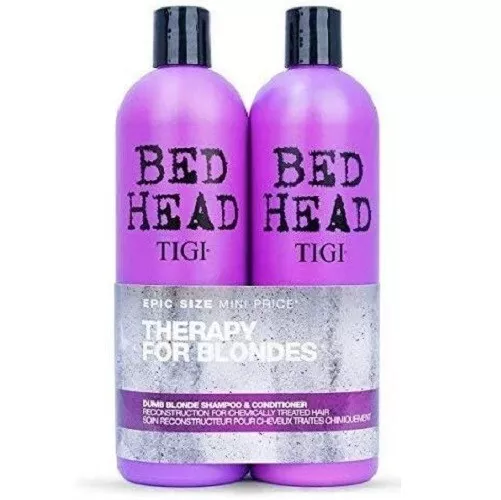 TIGI Bed Head Dumb Blonde Shampoo and Conditioner 750 ml - Pack of 2