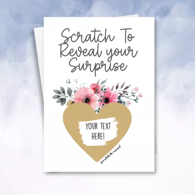 Surprise Scratchcard personalised pregnancy birthday wedding announcement reveal