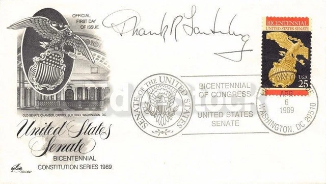 Frank Lautenberg New Jersey Senator Autograph Signed Bicentennial Mail Cover 198
