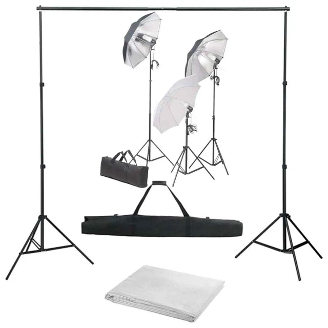 Kit per Studio Fotografico con Set di Luci e Fondale 5199397