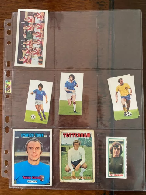 Football cards x7 ABC, Topps, Golden Wonder & Soccer bubble gum 