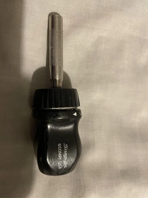 thumbnail image 2 of Snap-On SSDMR1A Ratcheting Stubby Screwdriver - Black Hard Handle - With Bit - Single Item 2 of 2