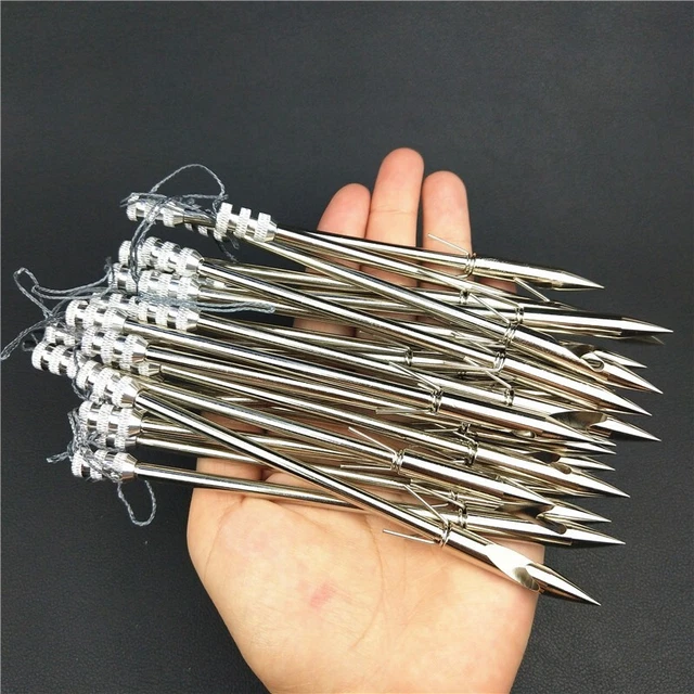 Lot De 10 Fléchettes 14 Cm En Acier Inoxydable Pour Pêche, Fronde Ou Lance-pierre