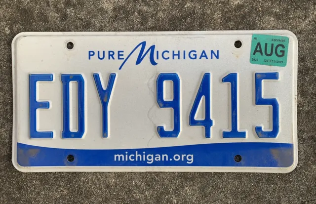 MICHIGAN USA Number Licence License plate American # EDY9415