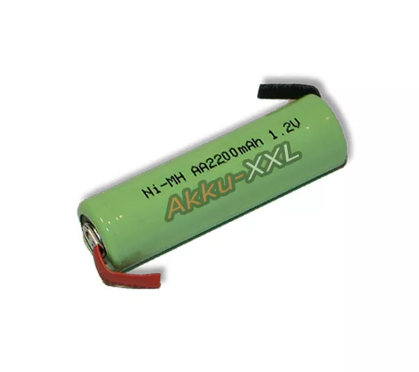 Akku AA Mignon LR06 HR4U NIMH 1.2V 2200mAh mit Lötfahnen