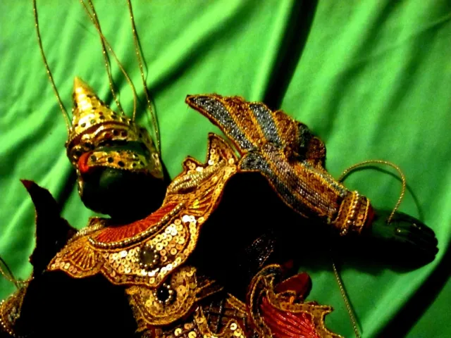 Vintage Burmese Marionette Wooden Garuda (Suparna) puppet 14" 7