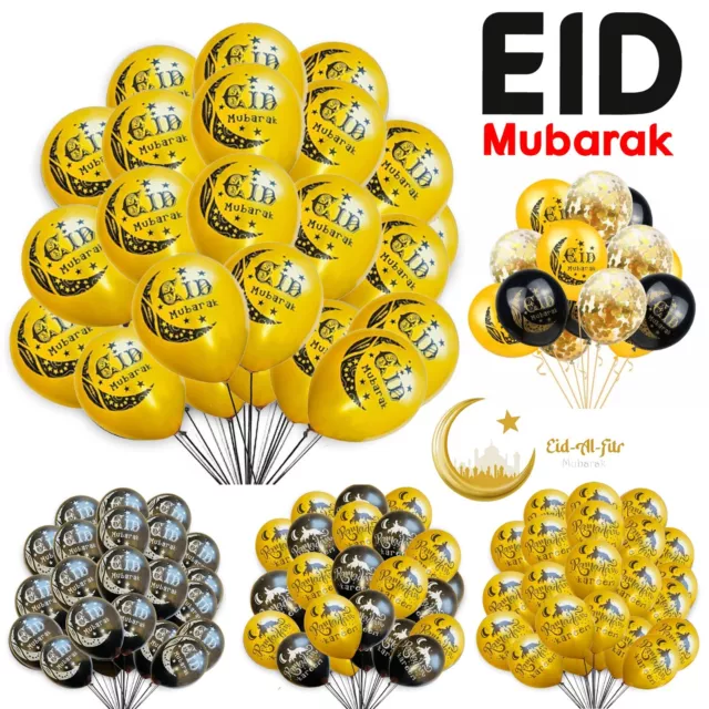 Islam Eid Ramadan Mubarak Palloncini stampati striscione radunare decorazioni bambini uk