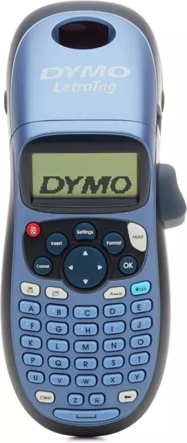 Dymo Letratag LT-100H Label Maker ABC Keyboard, Black/Blue