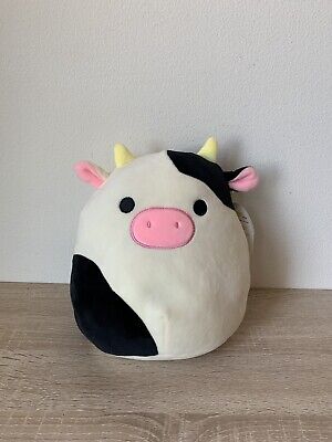black and white cow squishmallow
