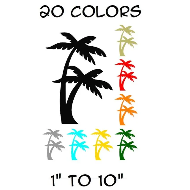 Palm Tree Sticker Vinyl Decal Tropical Island Beach Ocean Wall Car Window