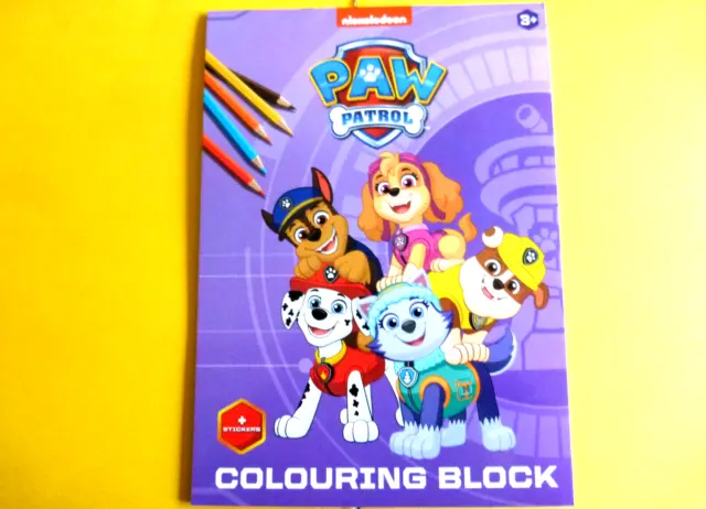 Malbuch / Malblock für Kinder PAW PATROL & Sticker #2 ca:29x21cm ca:16 Vorlagen