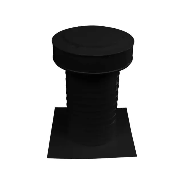 7 in. Dia Keepa Vent an Aluminum Static Roof Vent for Flat Roofs in Black