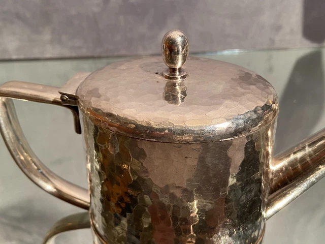 Cafetière théière 50cl métal argenté d'hôtellerie martelé Hôtel Giraudy's Nice 6