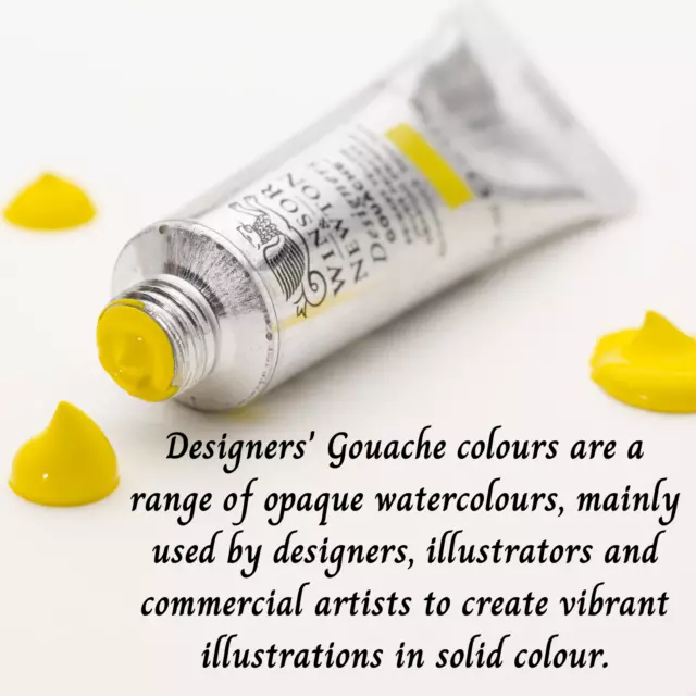Winsor & Newton Designers Gouache Primary Colour Set, 14ml, 6 Colours 3