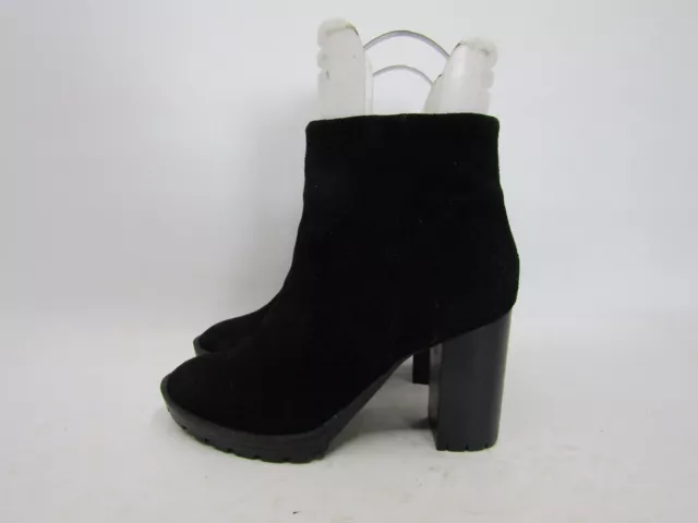 BCBG Generation Womens Size 8 B Black Suede Zip Ankle Fashion Boots Bootie