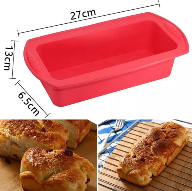 Silicone Loaf Tins - Non-Stick, Rectangle, Set of 2 3