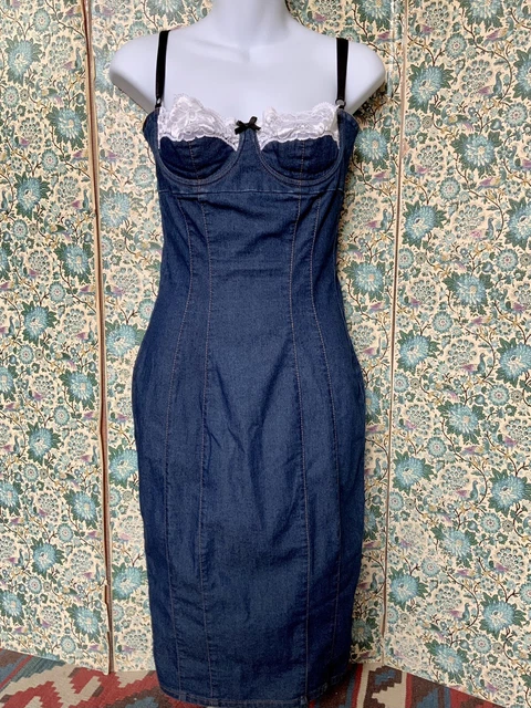 sephora dressed to the 90s dupe Vintage Dolce & Gabbana Bustier Lace Midi Slip Dress  Recess