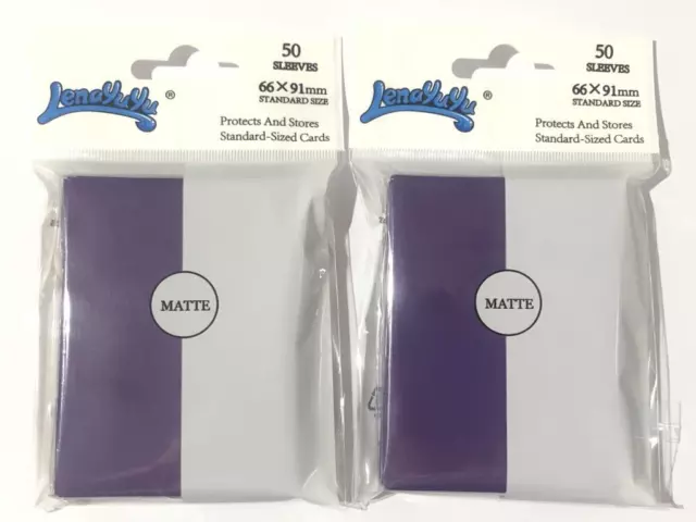 100 Matte Purple Color Lenayuyu CCG MTG Pokemon Gaming Card Sleeves 66x91mm