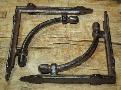 2 Medium HD Cast Iron Antique Style CABLE Brackets Garden Braces Shelf Bracket