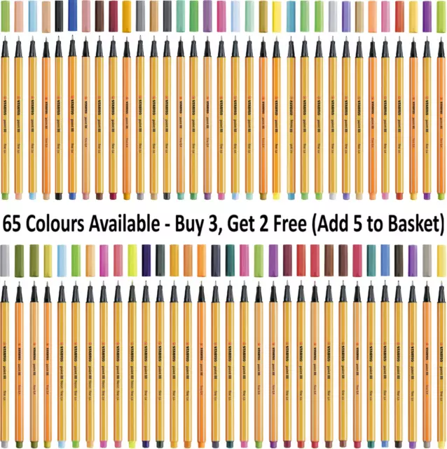 Fineliner - STABILO point 88 - Assorted Colours - Buy 3, Get 2 Free