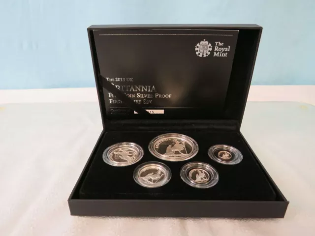 2013 Great Britain Five-Coin First Strike Silver Proof Set In Ogp