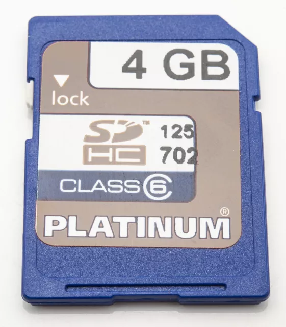 Platinum 4GB Carte SDHC Classe 6 Carte SD