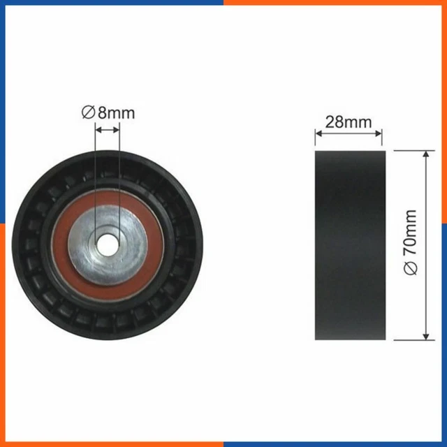 Galet tendeur de courroie d'accessoire pour W | 03G145276, FI14790, 30065