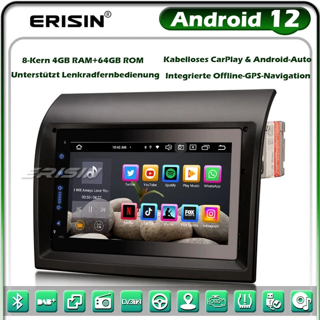 Autorradio Android 13 Para Fiat Ducato/Peugeot Boxer/Citroen Jumper 2006-2023 - 9 Pulgadas, CarPlay, Cámara Trasera