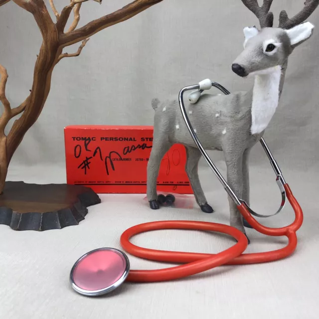 RED Stethoscope Vintage Tomac Personal Nurse Doctor 30780-Red